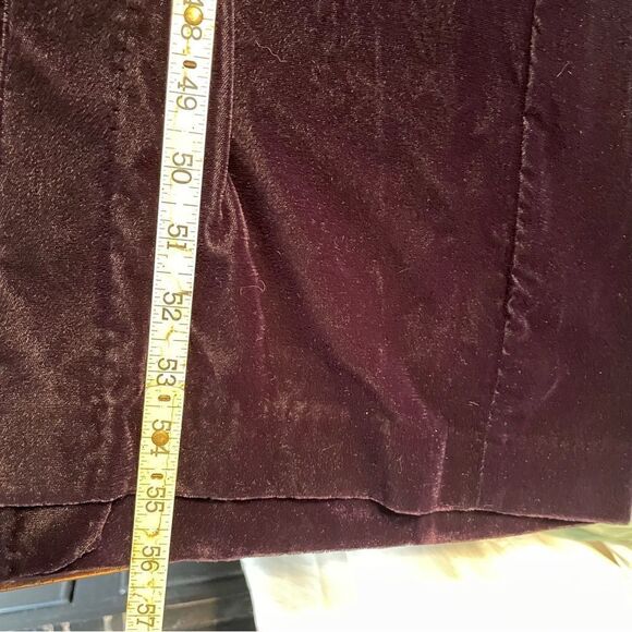 90s Vintage De Laru Linda Bernell Velvet Gown‎ Front Slit Bow Rhinestone 5/6 - Picture 12 of 16